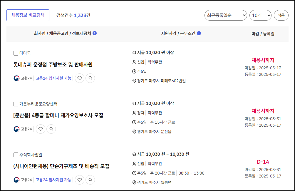 파주시청-구인구직