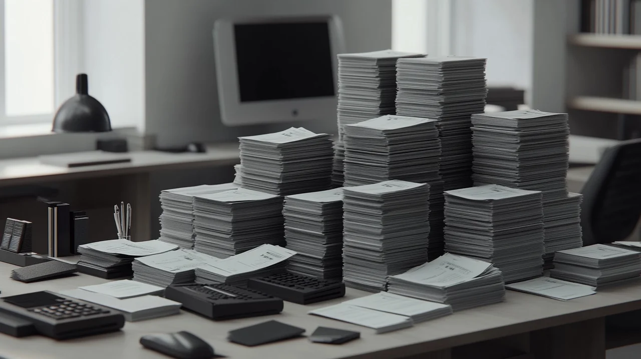 ETF 월배당 현금흐름이 급여처럼 쌓여가는 모습을 상징적으로 표현, 월배당 ETF, 연 7.7% 수익률, 안정적 인컴, 투자전략, 재테크 등을 중심으로 디자인된 안정감과 신뢰감이 느껴지는 재무 관리 장면