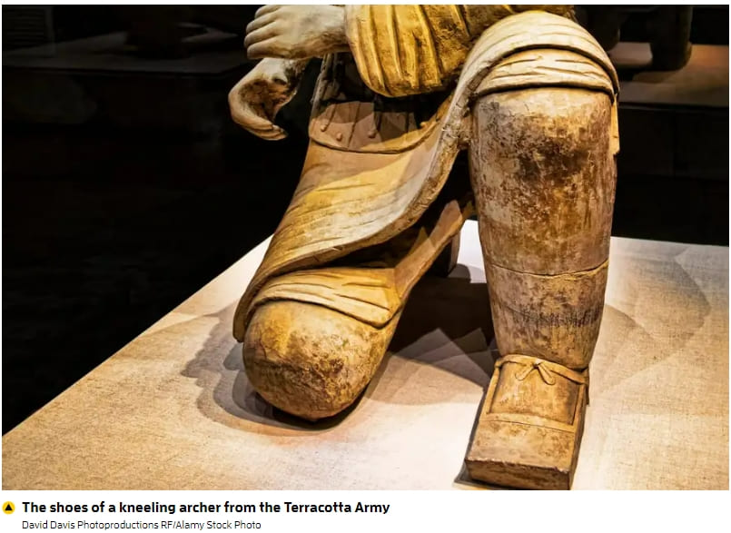 중국 진시황 전사들의 병마용 신발 비밀 분석 VIDEO:Terracotta Army shoes reveal secrets of ancient Chinese footwear