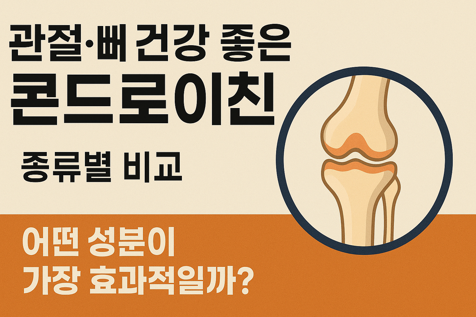 관절 뼈 건강에 효과 좋은 콘드로이치 종류와 비교 정리