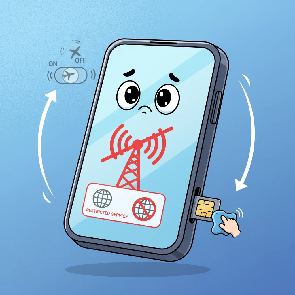 유심 카드 접촉 불량 및 미등록 단말..