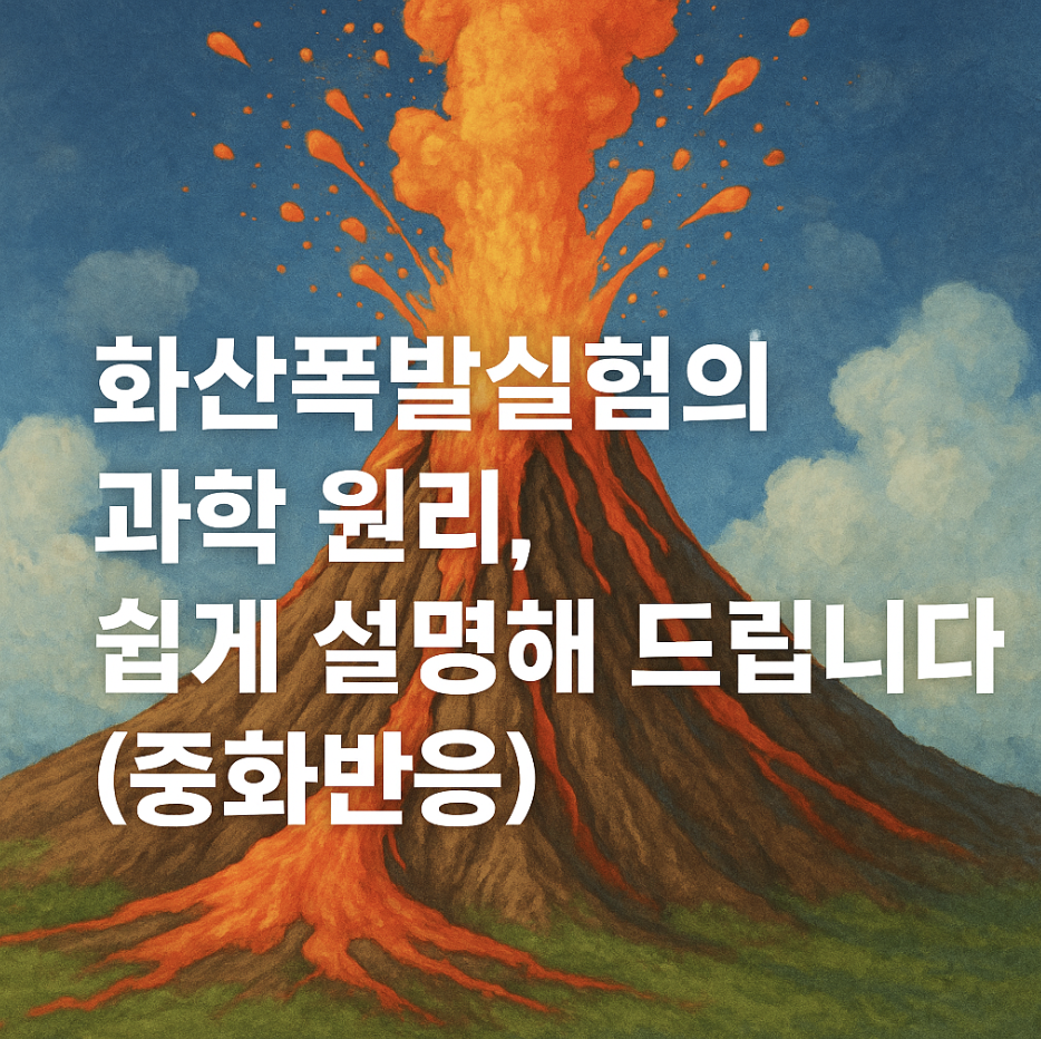 화산폭발실험의 과학 원리, 쉽게 설명해 드립니다 (중화반응)