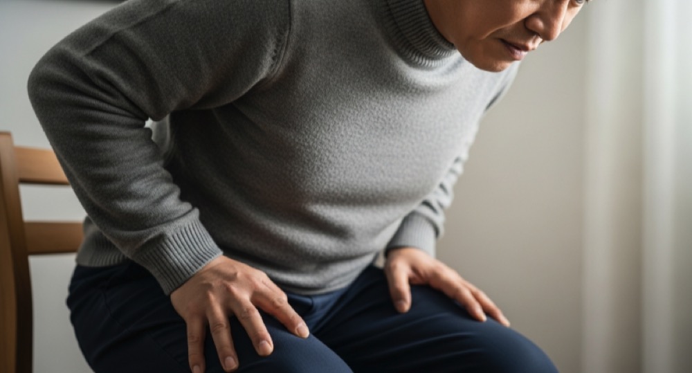 의자에서 일어나기 힘듦