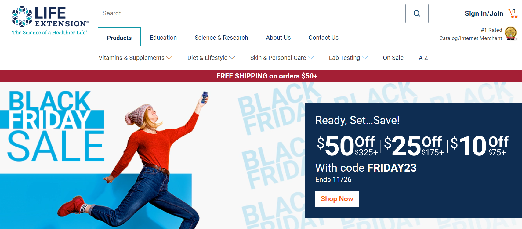 라이프익스텐션 공식 홈페이지