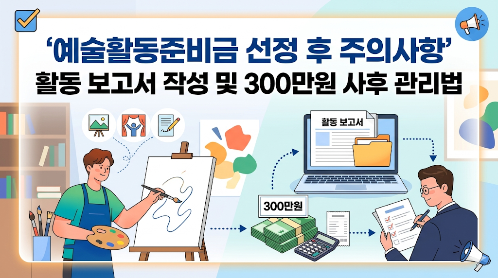 예술활동준비금보고서, 예술활동보고서작성법, 예술활동준비금선정, 지원금결과보고서, 예술인복지재단사후관리, 예술활동준비금영수증, 예술인활동증빙, 예술활동준비금지급일, 예술인지원금사용처, 예술인결과보고서양식, 예술활동준비금환수, 예술인활동계획변경, 예술활동보고서기한, 지원금300만원사용, 예술인창작활동보고, 예술인복지재단블랙리스트, 예술활동준비금탈락후보고서, 예술인활동사진, 예술활동보고서반려, 예술활동준비금선정확인
