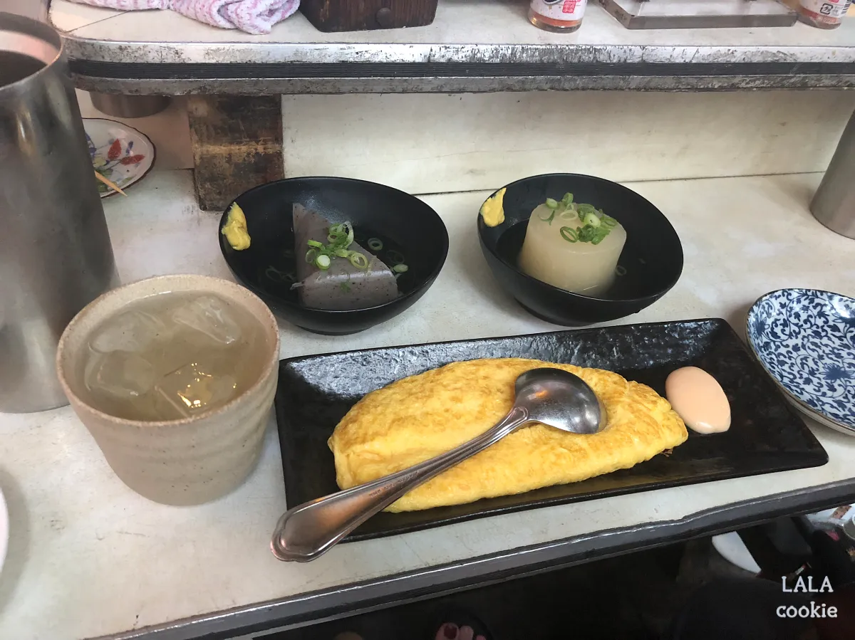 후쿠오카-텐진-다이마루-백화점-포장마차-거리-야타이-후기-명란-계란말이와-소스-무조림