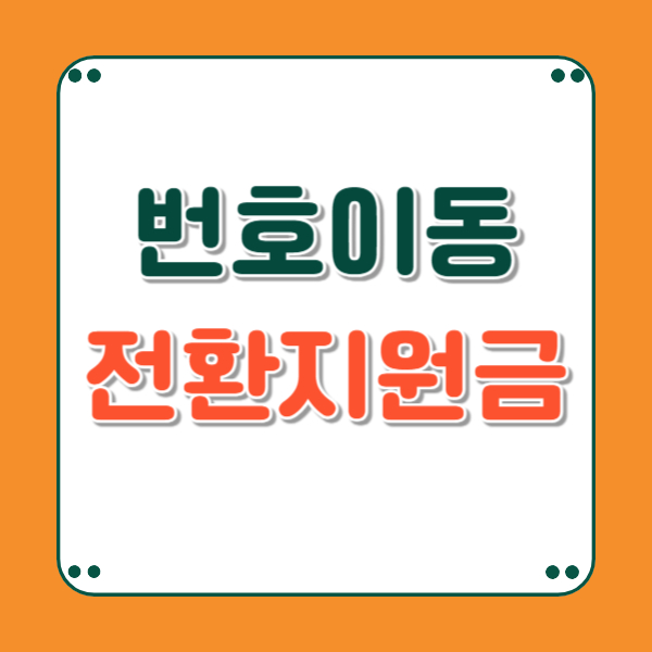 번호이동 전환지원금