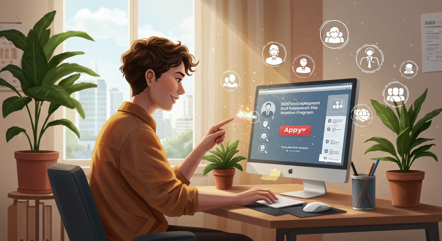 청년 일자리 도약 장려금 지원하는 모습