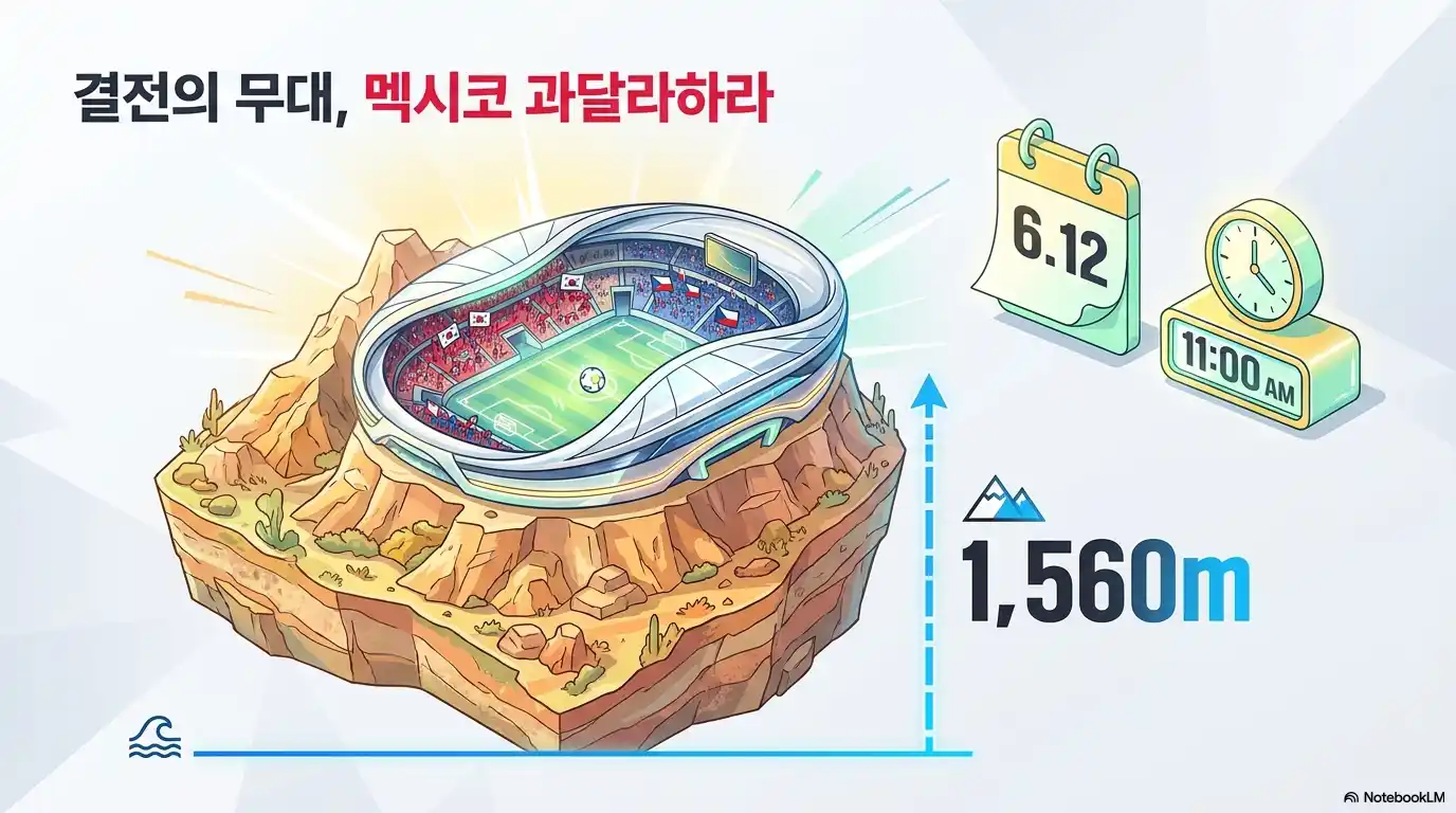 2026 월드컵 한국 체코전 경기장 멕시코 과달라하라 해발 1560m 6월 12일 오전 11시 킥오프