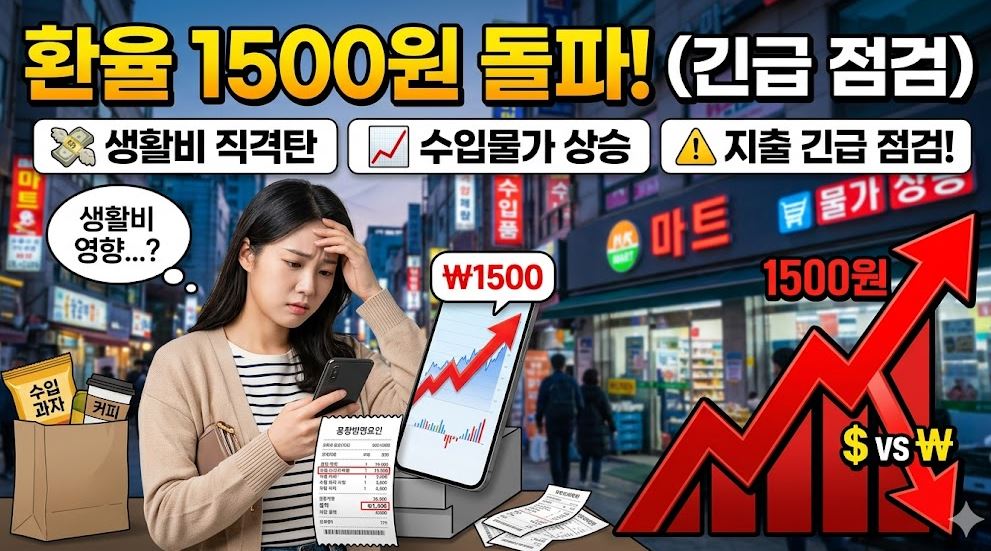 환율 1500원 돌파 설명사진