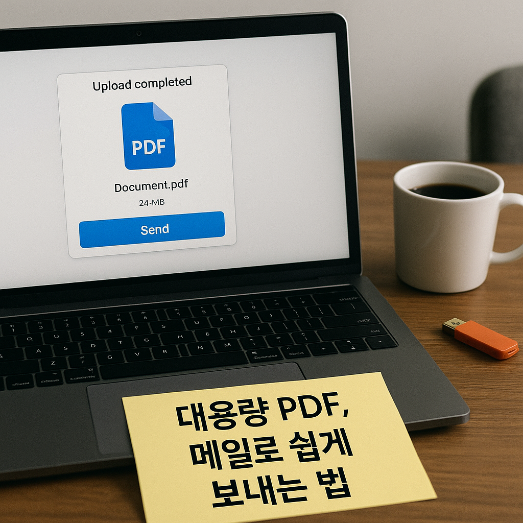 대용량 PDF 메일로 쉽게