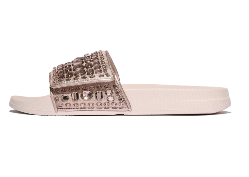 크리스탈 연핑크 여성 슬라이드