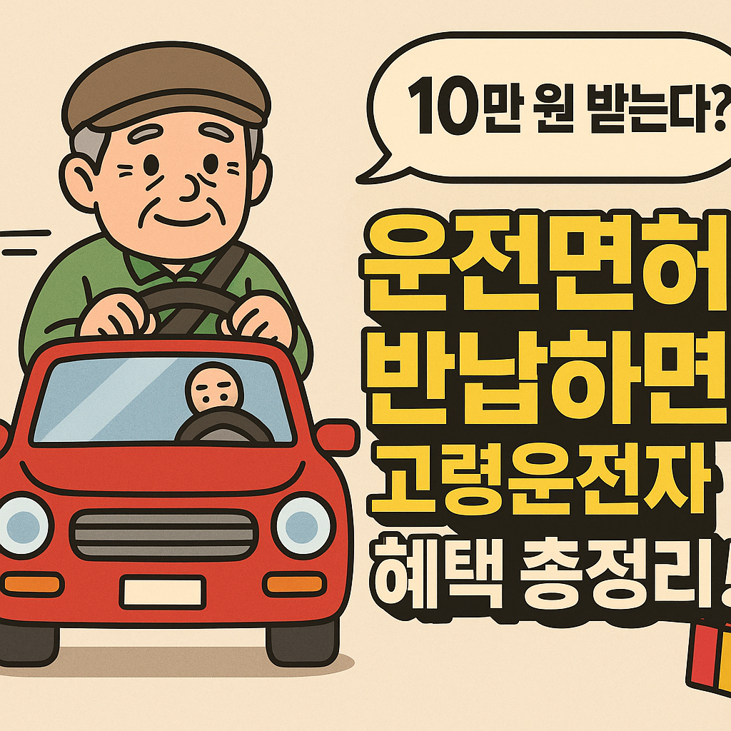 고령운전자 면허 반납 시 받을 수 있는 혜택