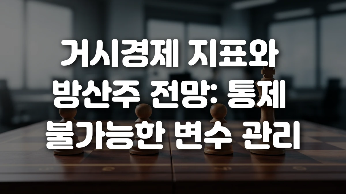 거시경제 지표와 방산주 전망 통제 불가능한 변수 관리