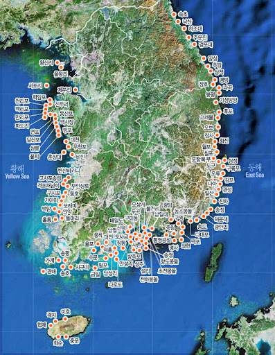 2025년 전국 해수욕장 지도