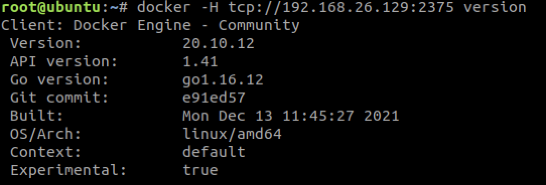 docker -h