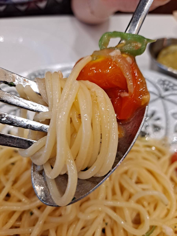 알리오올리오 파스타 한입