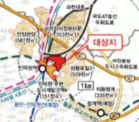 과천 갈현지구 위치도