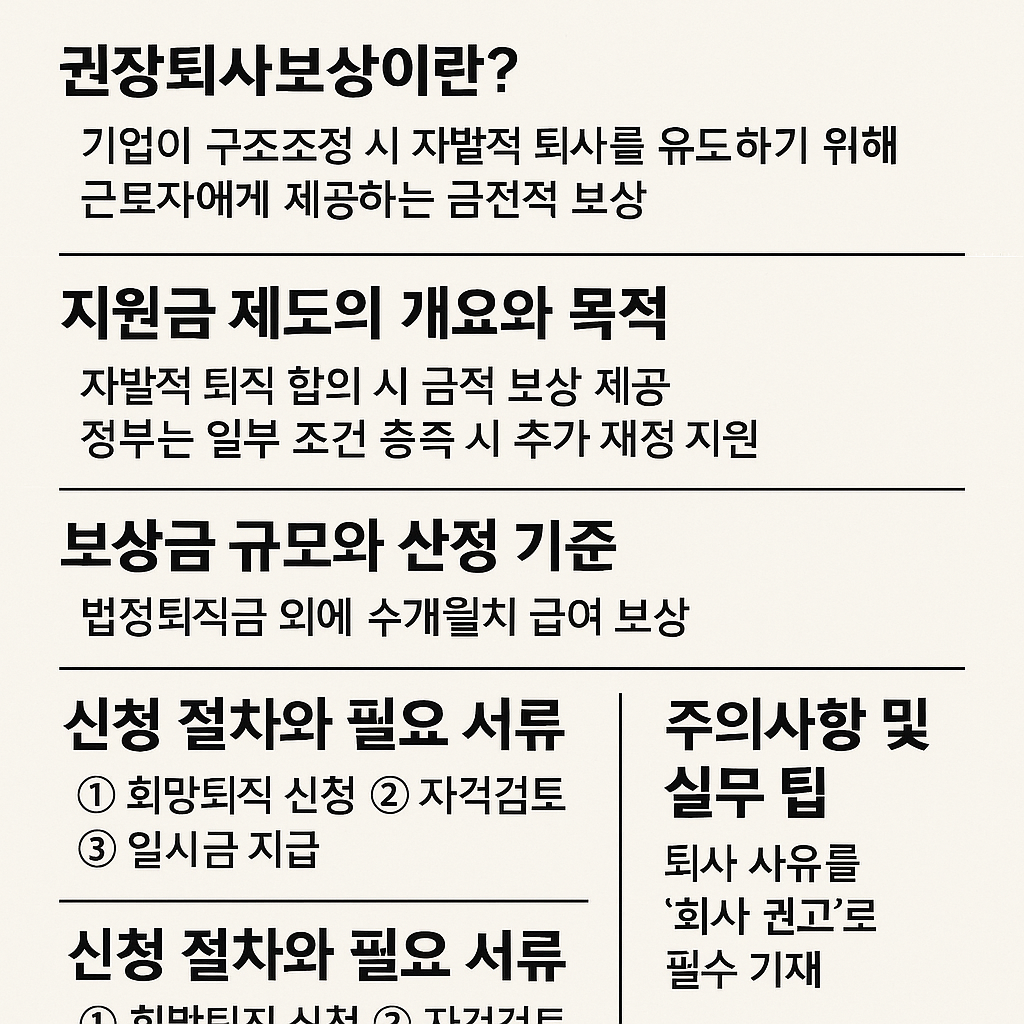 권장퇴사보상 지원금