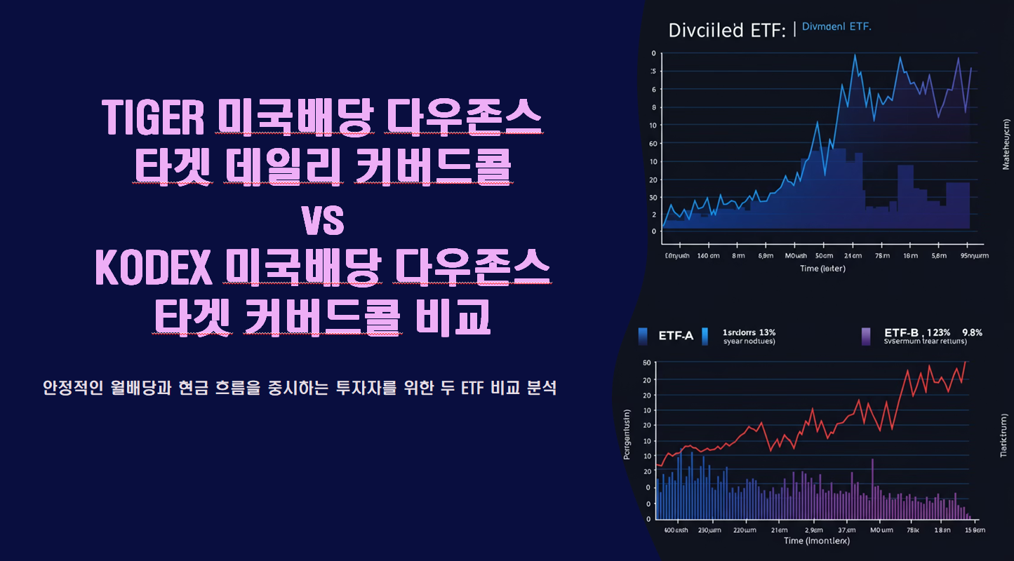 TIGER미국배당다우존스타겟데일리커버드콜 vs KODEX미국배당다우존스타겟커버드콜 비교