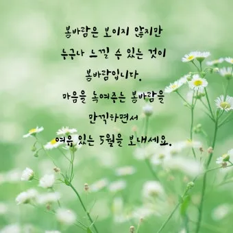 5월 인사말 모음 예시 멘트_25