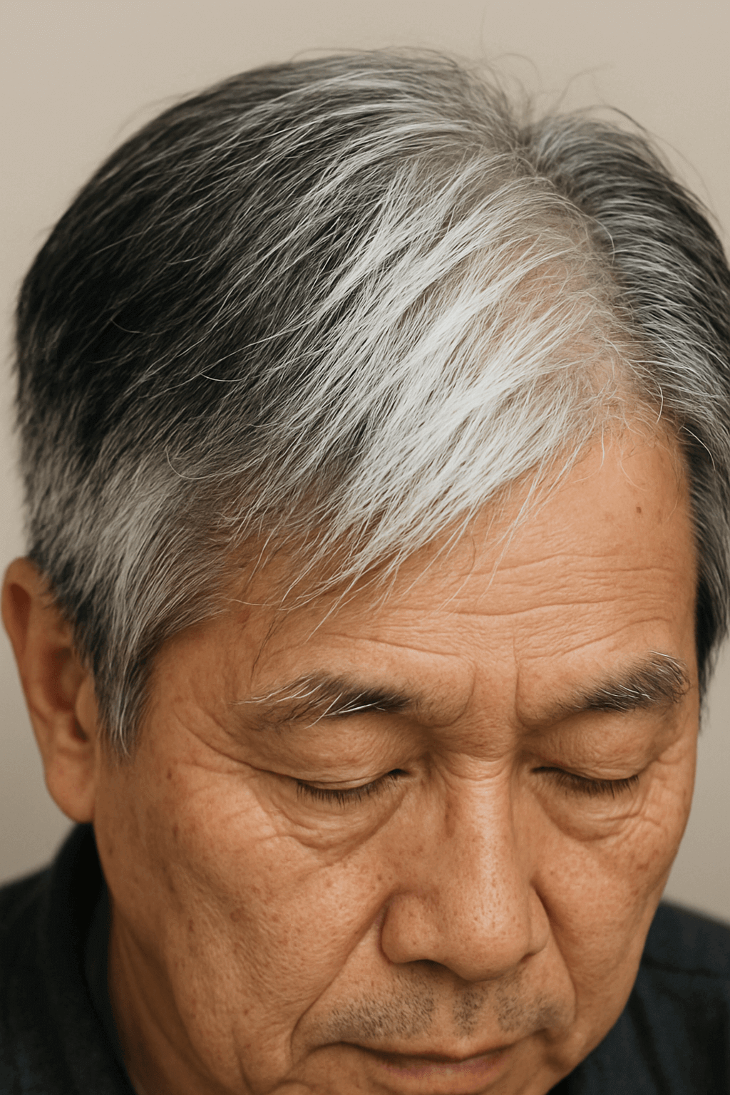 흰머리 난 사람 이미지