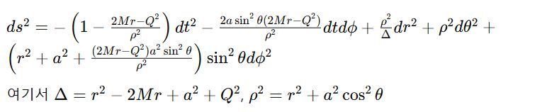 반물질이 블랙홀 회전 역학에 미치는 영향 &ndash; 카-뉴먼 계량 적용