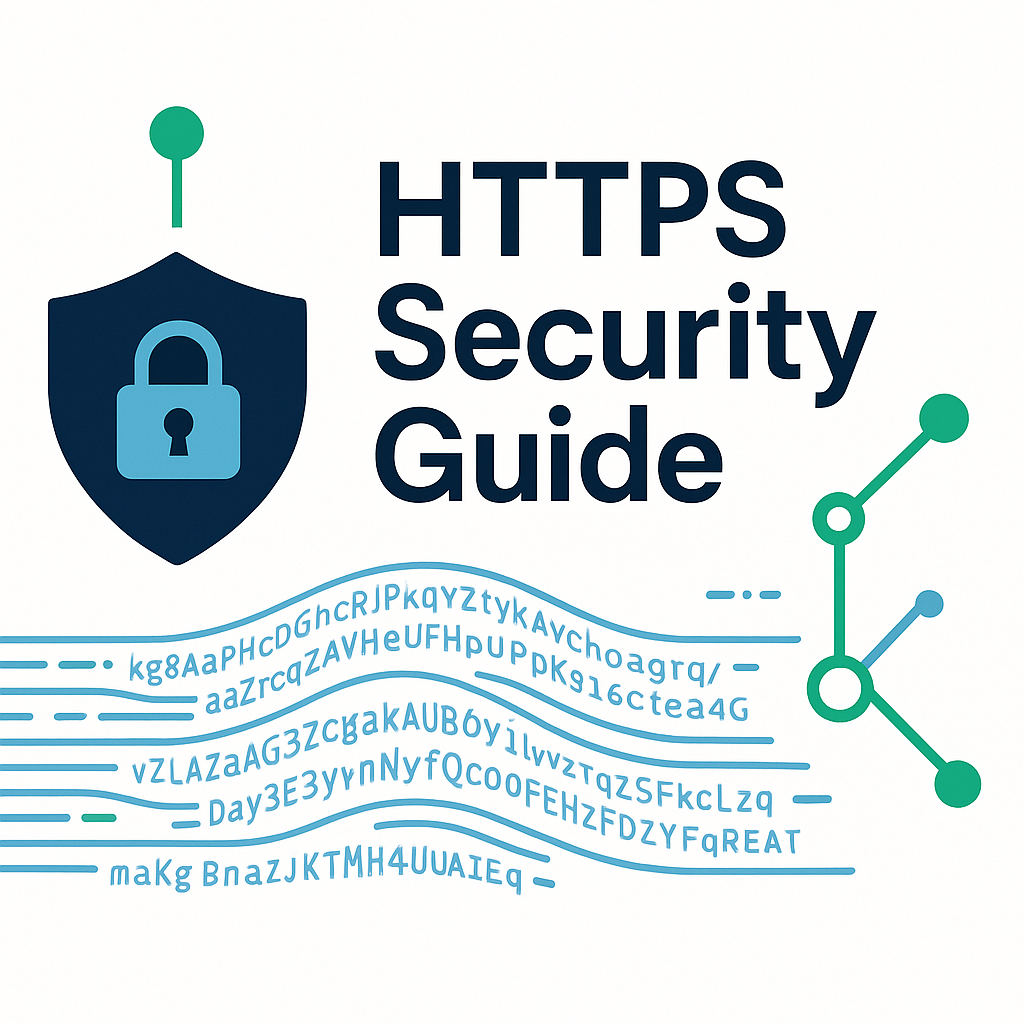 HTTPS security protocol guide thumbnail showing SSL TLS encryption shield lock network security