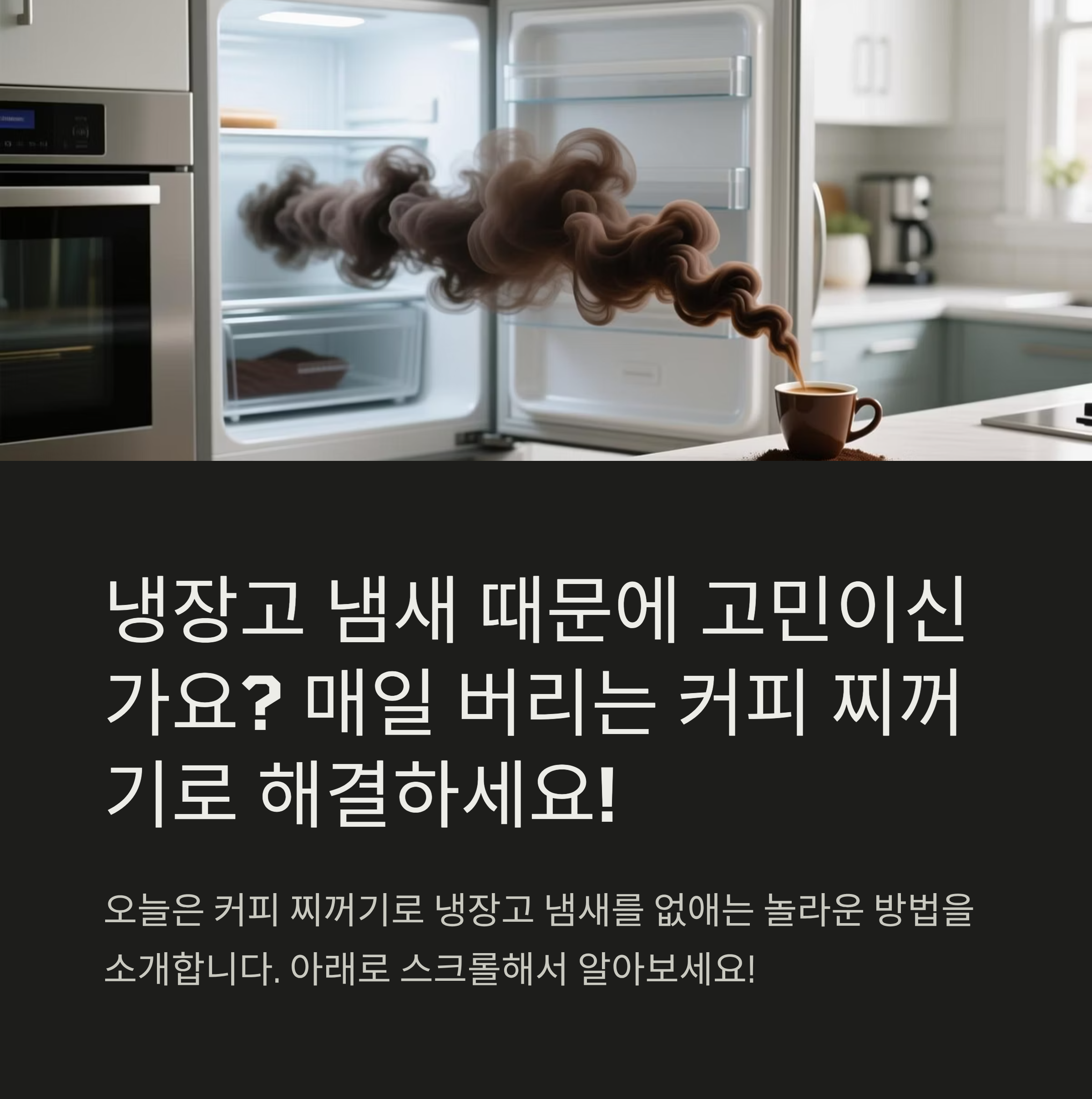 진짜 깜짝 놀란 냉장고 냄새 제거 효과, 커피 찌꺼기 활용법 7가지