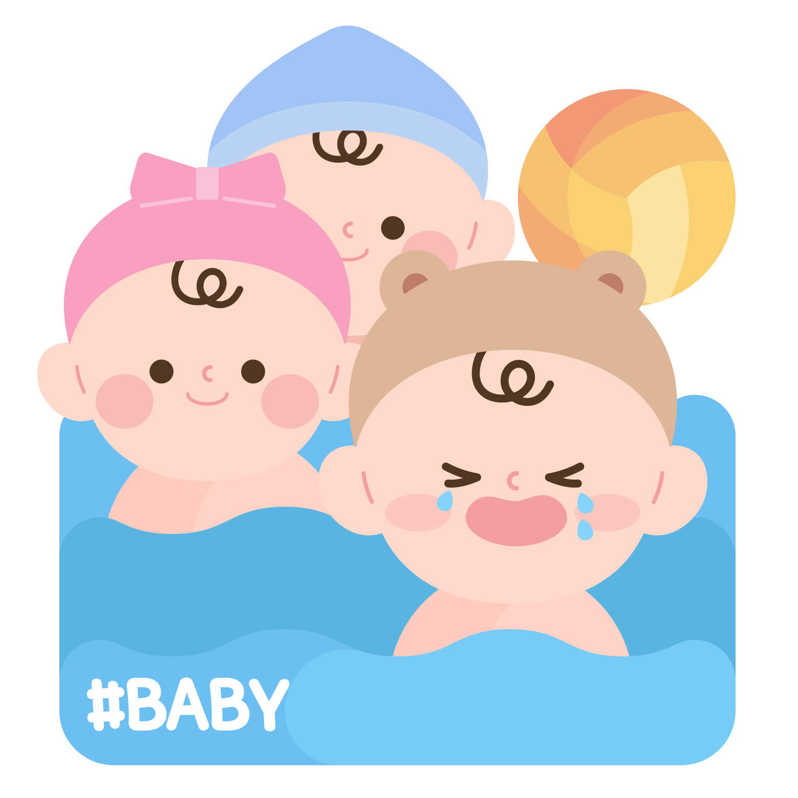 신생아 수영 아기 이미지