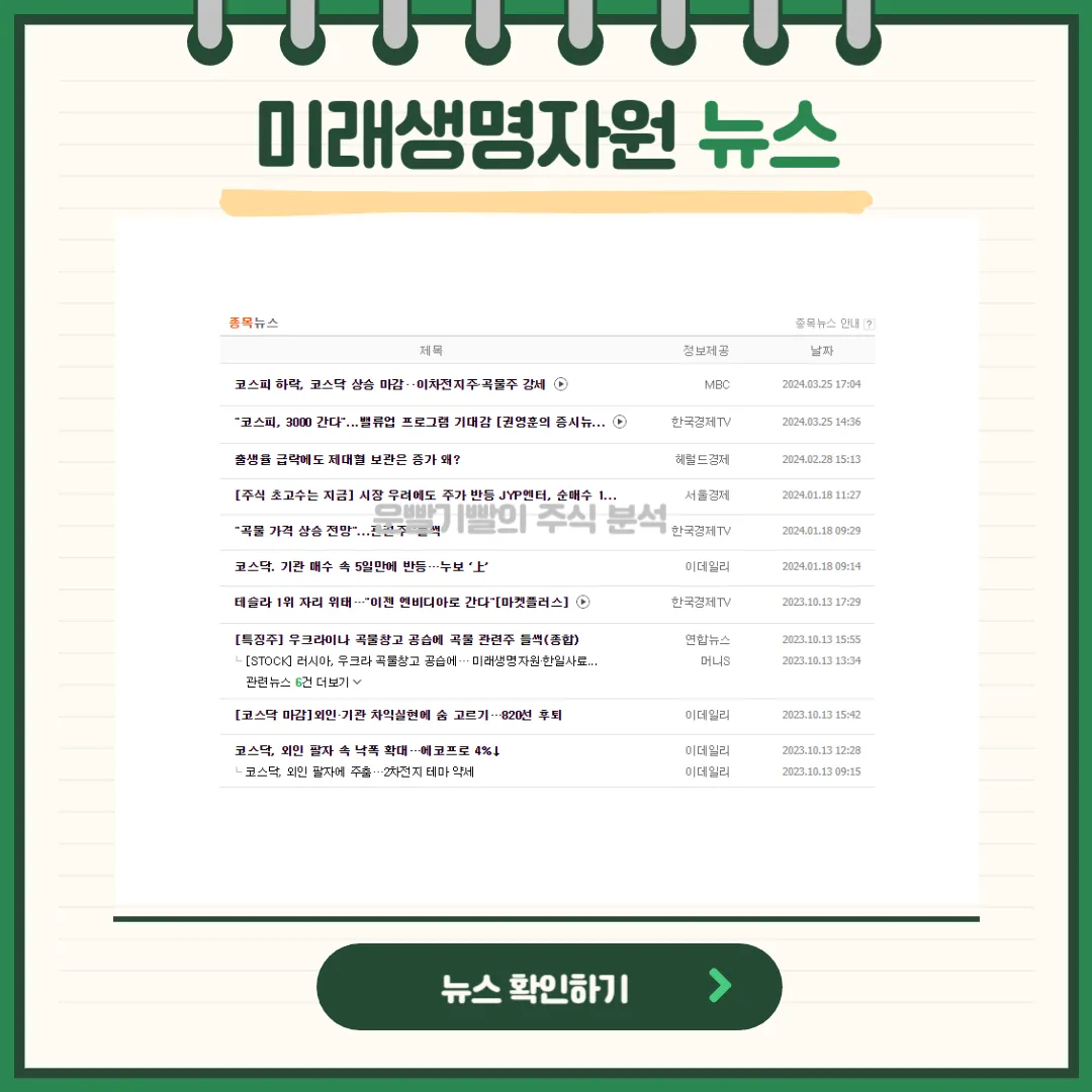 미래생명자원 뉴스