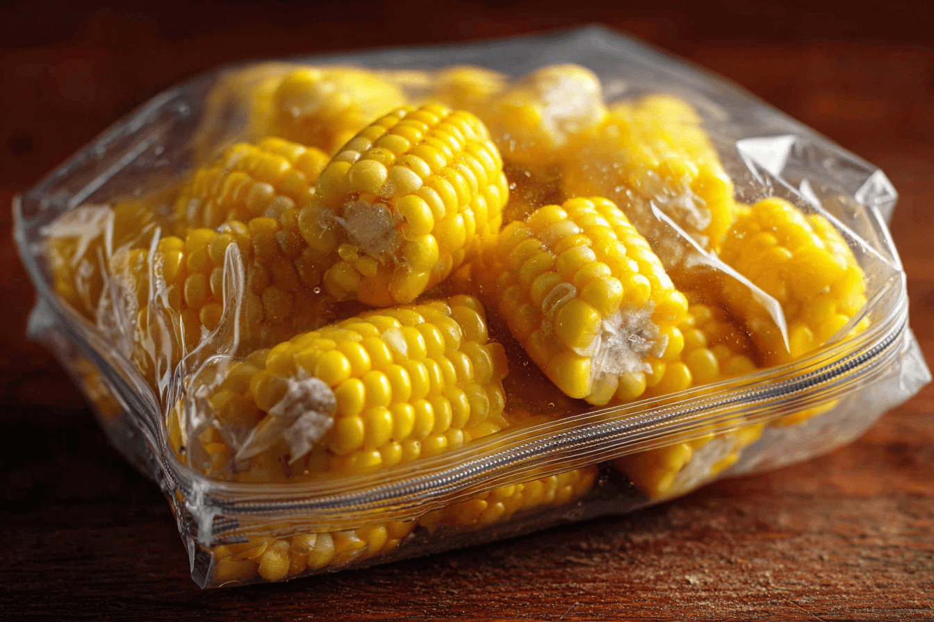 지퍼백에-관중인-옥수수-이미지