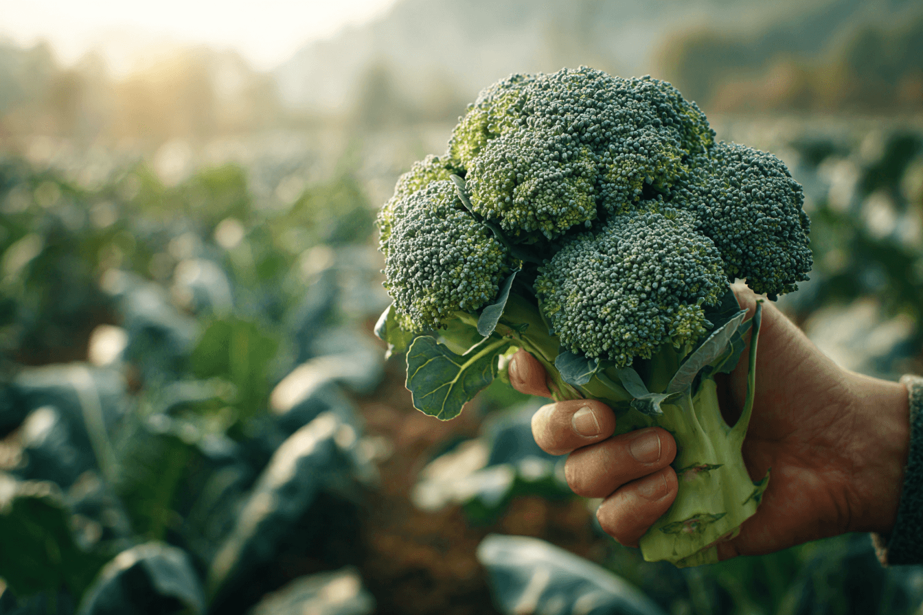 브로콜리를-손으로-들고-있는-이미지