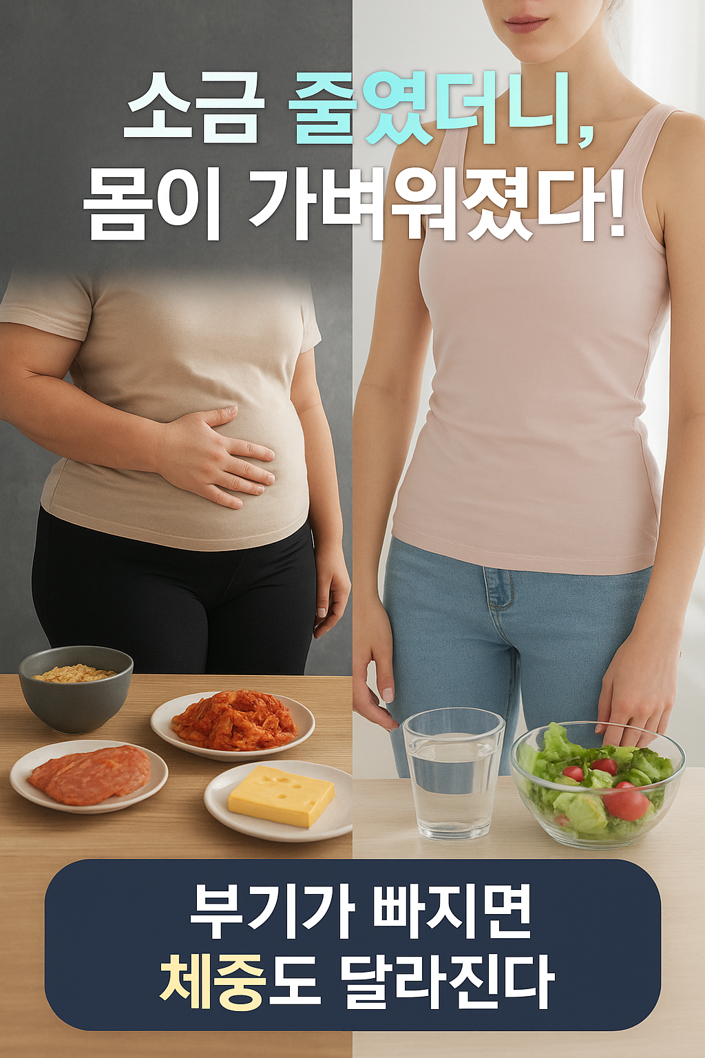 1.소금 줄였더니 몸무게가 확 달라진 이유