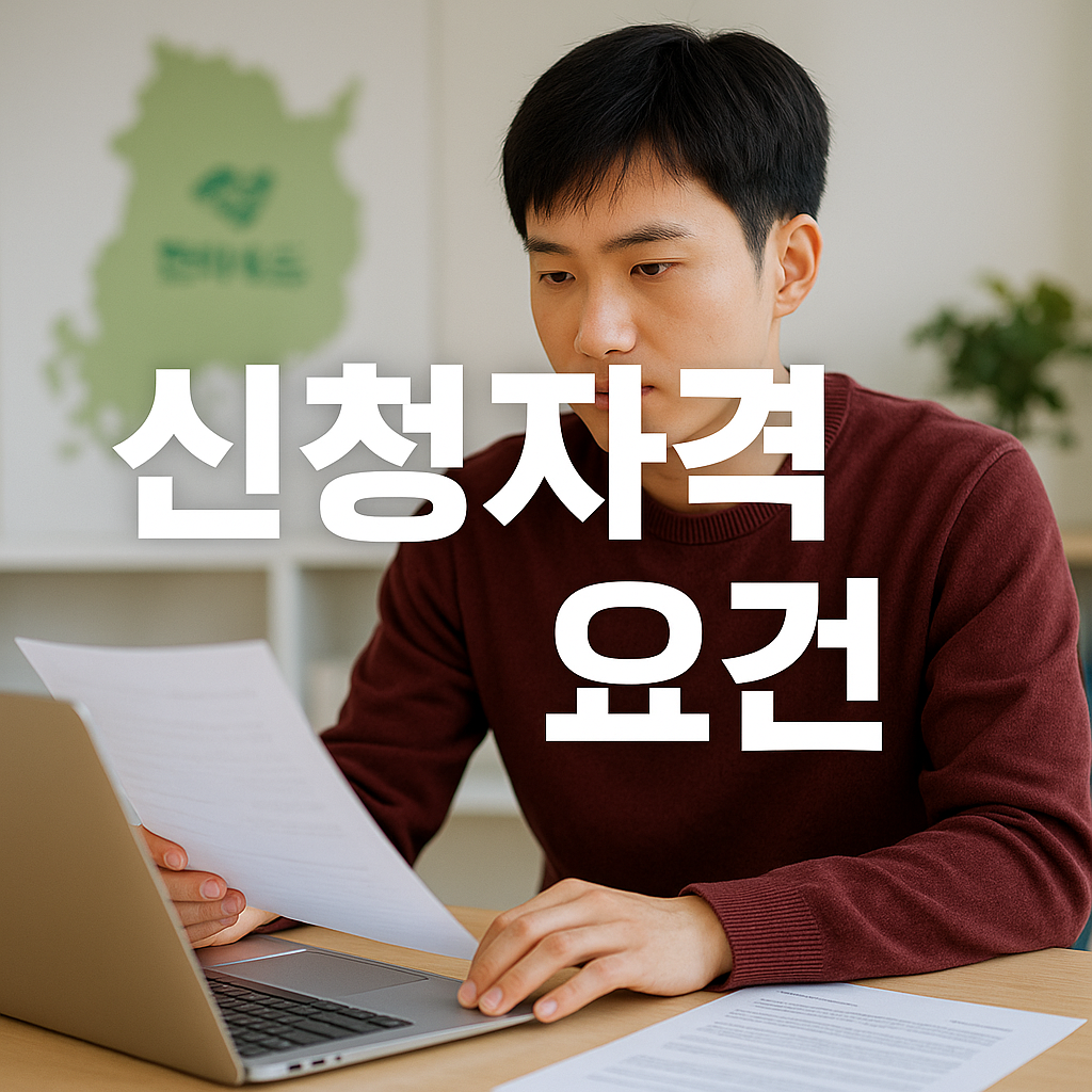전북 청년정착지원금 신청자격 요건