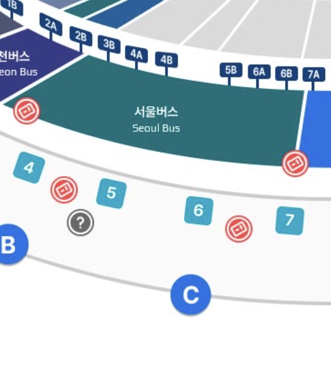 제1여객 터미널 승차장소