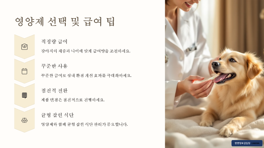 강아지 장 건강 영양제 추천 TOP5
