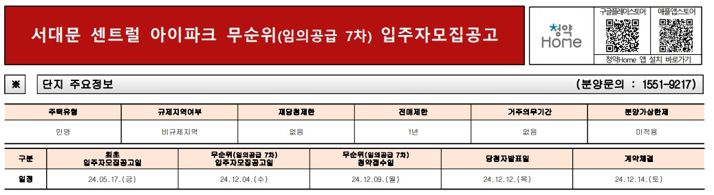 서대문 센트럴 아이파크 청약 분석