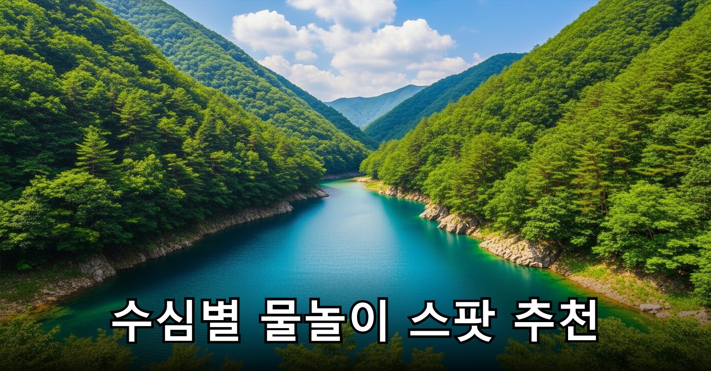 백담계곡의 맑고 푸른 물과 주변의 울창한 숲