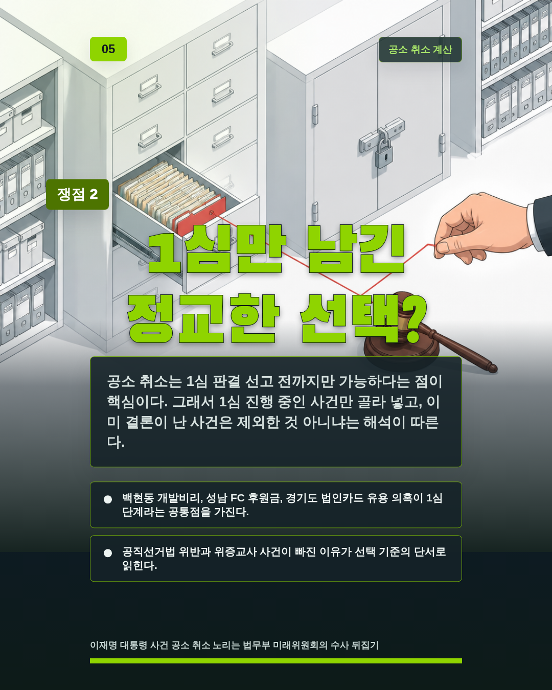 1심만 남긴 정교한 선택?
