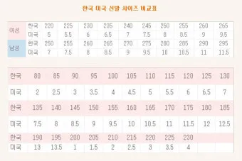 브랜드별 신발 사이즈 가이드 내 발에 딱 맞는 선택법_6