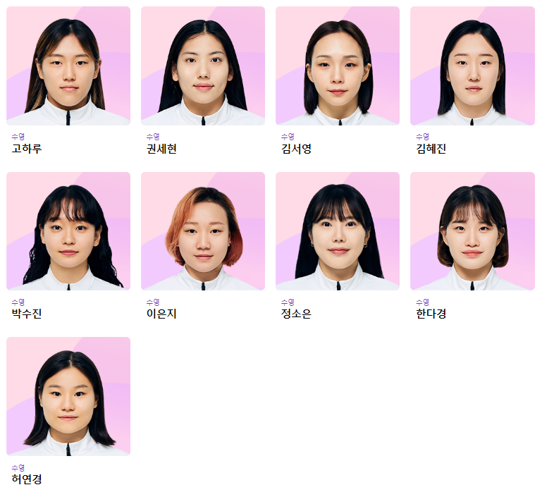 항저우 아시안게임 수영 대한민국 대표팀 명단