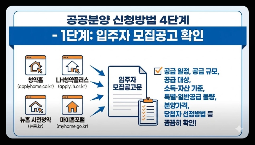 공공분양 청약조건 신청방법 혜택3분확인