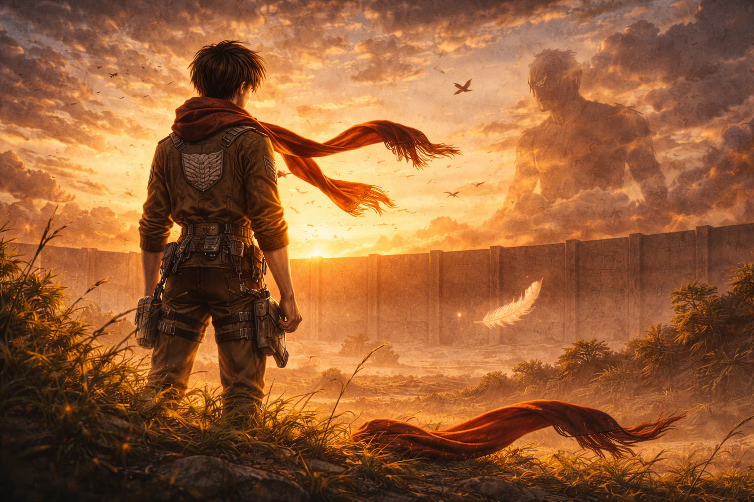 모험을 앞둔 용사의 뒷모습