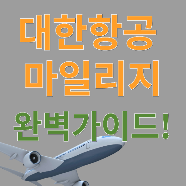 대한항공 마일리지 사용법