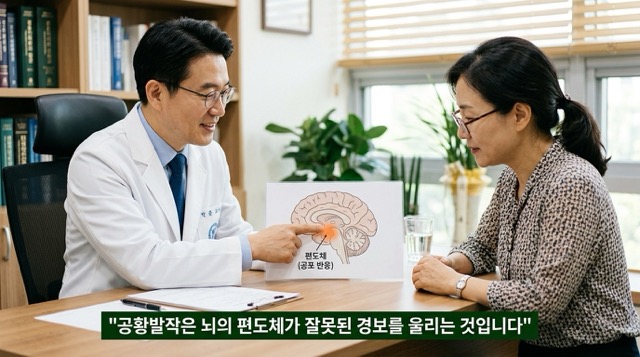 공황장애 뇌 편도체 과잉 반응 불안 신경 구조 상세 설명"