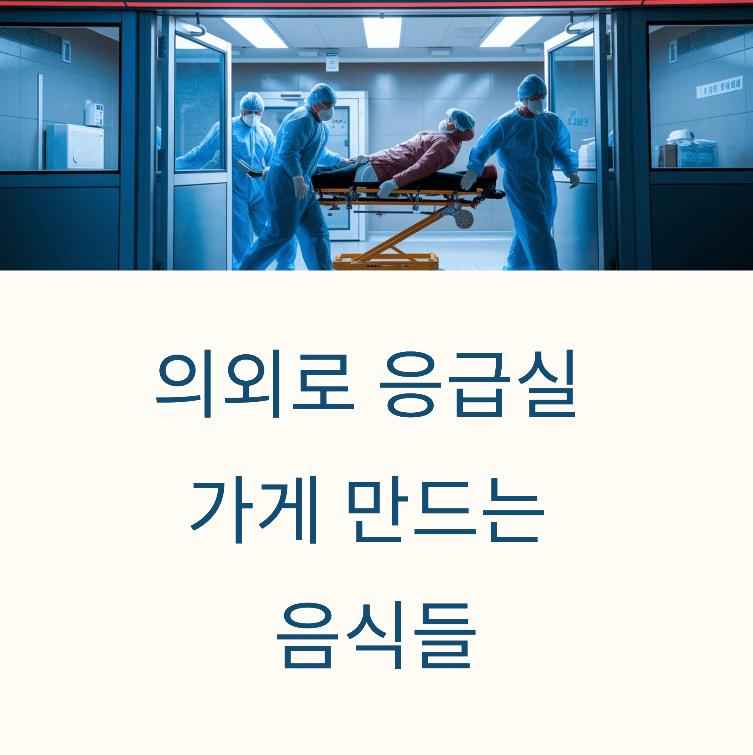 응급실 가게 만드는 음식들
