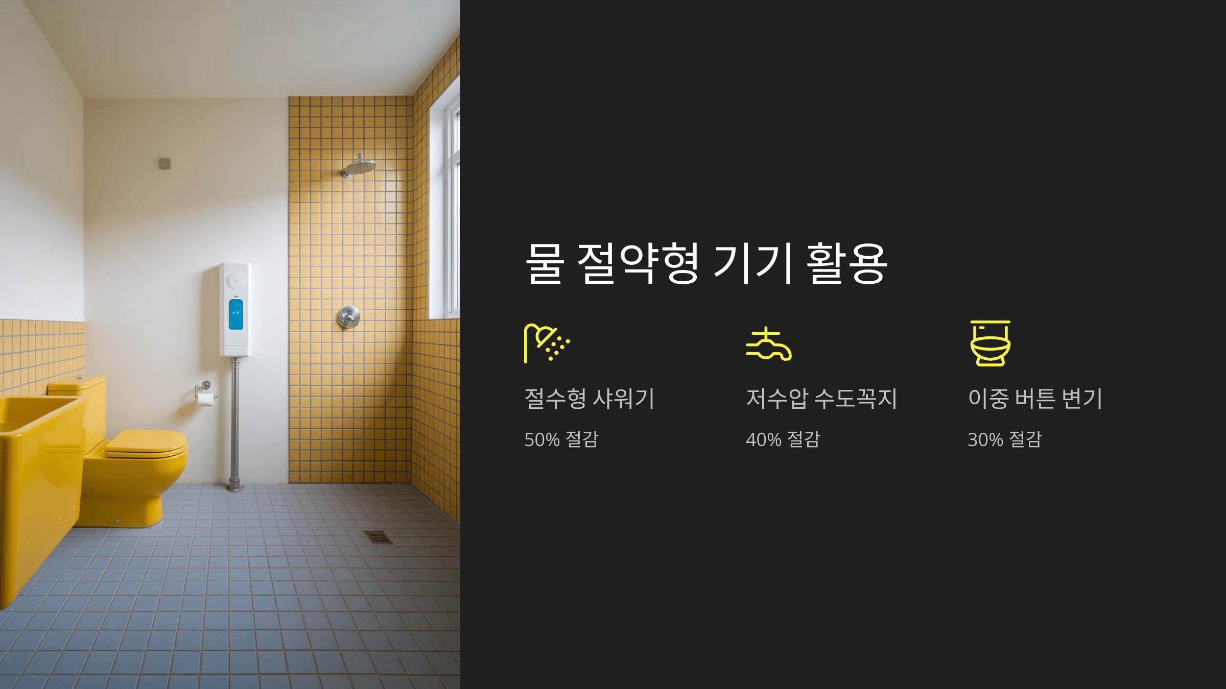 물 절약형 기기 활용