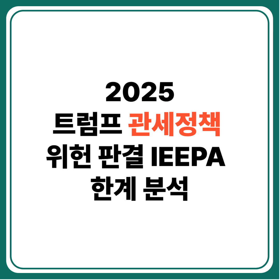 "2025 트럼프 관세정책 위헌 판결 팜플렛"