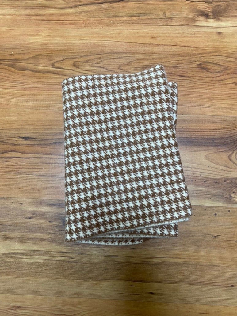 할렌 목도리 머플러 heavy hound tooth check muffler (M002_camel)